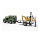 BRUDER Land Rover Defender mit Anhaenger, CAT und Mann (02593)
