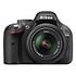 NIKON D5200 Kit, AF-S DX VR II 18-55mm, Black (VBA350K007)