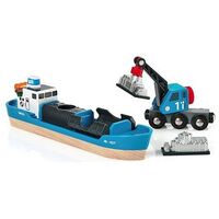BRIO Containerschiff mit Kranwagen (33534)