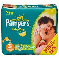 PAMPERS Baby Dry Einwegwindeln, Grösse 3 (4-9 kg), 198 Stück