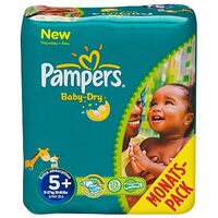 PAMPERS Baby Dry Einwegwindeln, Grösse 5+ (13-27 kg), 68 Stück