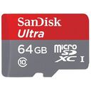SANDISK Ultra microSDXC, Class 10, 64GB (SDSQUNC-064G-GN6MA)