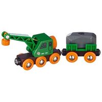 BRIO Grüner Kranwagen mit Anhänger (33698)