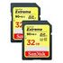 SANDISK Extreme SDHC Card, Class 10, UHS-I, 2x 32GB (SDSDXNE-032G-GNCI2)