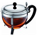 BODUM Chambord Teebereiter mit Edelstahlfilter und Edelstahldeckel, 1.3 l Glänzend