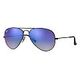 RAY-BAN Aviator Flash Lenses Gradient, Schwarz / Blau (RB3025 002/4O 58-14)
