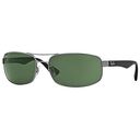 RAY-BAN RB3445, Silber / Grün (RB3445 004 61-17)