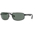 RAY-BAN RB3445, Schwarz / Grün (RB3445 002/58 61-17)