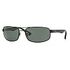 RAY-BAN RB3445, Schwarz / Grün (RB3445 002/58 61-17)