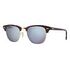 RAY-BAN Clubmaster Flash Lenses, Havana / Silver Flash Mirror (RB3016 114530 49-21)