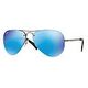 RAY-BAN RB3449, Gunmetal / Blau Verspiegelt (RB3449 004/55 59-14)