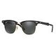 RAY-BAN Clubmaster Aluminium, Schwarz / Polarisiert Grün (RB3507 136/N5 51-21)