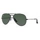 RAY-BAN Aviator Classic, Schwarz / Grün (RB3025 L2823 58-14)