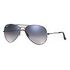 RAY-BAN Aviator Gradient, Gunmetal / Polarized Blue-Gray (RB3025 004/78 58-14)