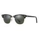 RAY-BAN Clubmaster Classic, Schwarz / Polarisiert Grün (RB3016 901/58 49-21)