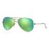 RAY-BAN Aviator Flash Lenses, Gold / Grün Flash (RB3025 112/19 58-14)