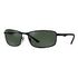 RAY-BAN RB3498, Black / Polarized Green (RB3498 002/9A 61-17)