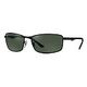 RAY-BAN RB3498, Black / Polarized Green (RB3498 002/9A 64-17)