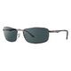 RAY-BAN RB3498, Gunmetal / Green (RB3498 004/71 61-17)