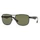 RAY-BAN RB3533, Schwarz-Transparent / Grün Polarisiert (RB3533 002/9A 57-17)