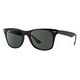 RAY-BAN Wayfarer Liteforce, Schwarz / Polarisiert Grün (RB4195 601S9A 52-20)