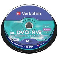 VERBATIM DVD-RW 4.7GB (120min), 10 Stück