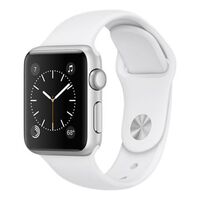 APPLE Watch Series 1, 38mm Aluminium Case, Silver with Sport Band 