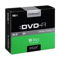 INTENSO DVD-R 4.7GB (16x Speed) Slim Case printable, 10 pieces