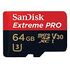 SANDISK Extreme Pro microSDXC, UHS-I V30, Class U3, 64GB (SDSQXXG-064G-GN6MA)