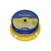 VERBATIM DVD+RW 4.7GB/4x (120min), 25 Stück (43489)