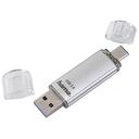 HAMA FlashPen "C-Laeta", 64GB, Type-C USB 3.1 / USB 3.0, Silber (124163)
