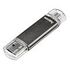 HAMA FlashPen "Laeta Twin" USB 2.0, 128GB, Gray (114872)