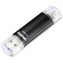 HAMA FlashPen "Laeta Twin" USB 3.0, 128GB, Black (124001)