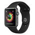 APPLE Watch Series 3 GPS, 42mm Aluminiumgehäuse, Space Grau mit Sportarmband, Schwarz (MQL12ZD/A)