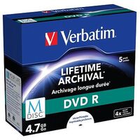 VERBATIM M-Disc DVD-R 4.7GB/4x, 5 pieces (43821)