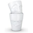 FIFTYEIGHT PRODUCTS Becher-Set Nr.1, Grummelig & Verschmitzt, Weiss (T012701)