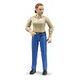 BRUDER bworld Woman with Light Skin Tone and Blue Trousers (310.60408)