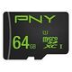 PNY High Performance microSDXC Card, Class 10, UHS-I, 64GB (SDU64GHIGPER-1-EF)