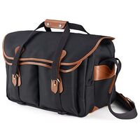 BILLINGHAM 555 Camera Bag, Black Canvas / Tan Leather (504101-70)