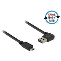 DELOCK EASY-USB 2.0 Type-A to EASY-USB 2.0 Type Micro-B 0,5m black (85164)