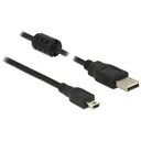 DELOCK USB 2.0 Type-A auf USB 2.0 Mini-B 0.5m Schwarz (84911)