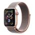 APPLE Watch Series 4 GPS + Cellular, 40mm Aluminiumgehäuse, Gold mit Sport Loop, Sandrosa (MTVH2FD/A)