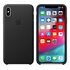 APPLE iPhone XS Max Leder Case, Schwarz (MRWT2ZM/A)