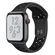APPLE Watch Nike+ GPS + Cellular (Series 4), 44mm Aluminiumgehäuse, Space Grau mit Nike Sportarmband, Anthrazit/Schwarz (MTXM2FD/A)