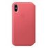 APPLE iPhone XS Leder Folio, Pfingstrosenpink (MRX12ZM/A)