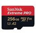 SANDISK Extreme Pro microSDXC, UHS-I A2, V30 U3, Class 10, 256GB (SDSQXCZ-256G-GN6MA)