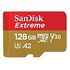 SANDISK Extreme microSDXC, UHS-I U3, A2, Class 10, V30, 128GB (SDSQXA1-128G-GN6MA)