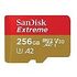 SANDISK Extreme microSDXC, UHS-I U3, A2, Class 10, V30, 256GB (SDSQXA1-256G-GN6MA)