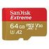 SANDISK Extreme microSDXC UHS-I, 64GB (SDSQXA2-064G-GN6MA)