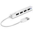 SPEEDLINK Snappy Slim USB Hub 4-Port Passive, White (SL-140000-WE)